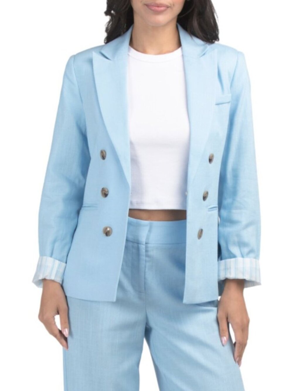 TAHARI ASL Linen Blend Blazer